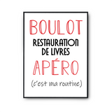 Affiche Restauration de Livre C'est ma Routine - Planetee