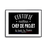 Affiche Chef de projet Homme Meilleur de France Métier - Planetee