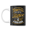 Mug Happiness is a cup of Coffee and good Book - Planetee