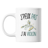 Mug Violon femme j'peux pas Blanc - Planetee