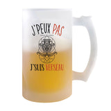 Chope de bière Signe Verseau j'peux pas - Planetee