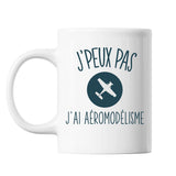 Mug Aéromodelisme j'peux pas Blanc - Planetee