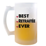 Chope de bière Best Retraitée Ever - Planetee