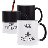 Mug magique Paris c'est la vie | Tasse changement de couleur - Planetee