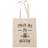 Sac Tote Bag J'peux pas Natation beige - Planetee
