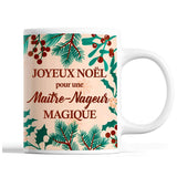 Tasse Noël Maître-Nageur femme Beige - Planetee