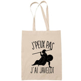 Sac Tote Bag J'peux pas Javelot spartiate beige - Planetee
