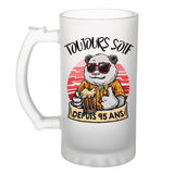 Chope de bière anniversaire 95 ans et Toujours Soif - Planetee