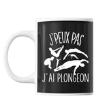 Mug Plongeon j'peux pas Noir - Planetee