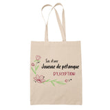 Sac Tote Bag Joueuse de pétanque d'Exception Femme - Planetee