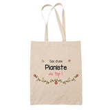 Sac Tote Bag Pianiste au Top Femme - Planetee