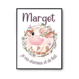 Affiche Margot Amour et Biberon de Lait Vache - Planetee