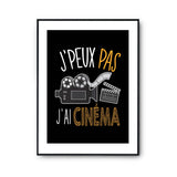 Affiche Cinema j'peux pas Noir - Planetee