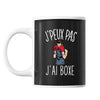 Mug Boxe j'peux pas Noir - Planetee