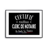 Affiche Clerc de notaire Homme Meilleur de France Métier - Planetee