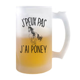 Chope de bière Poney j'peux pas - Planetee