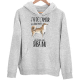 Sweat à Capuche Shiba Inu Amour - Planetee