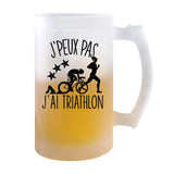 Chope de bière Triathlon j'peux pas - Planetee