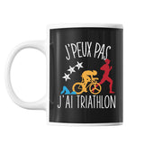 Mug Triathlon j'peux pas Noir - Planetee