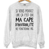 Sweat Cape d'invisibilité - Planetee