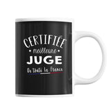 Mug Femme Juge Meilleure de France | Tasse Noire métier - Planetee