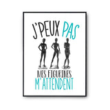 Affiche Figurines j'peux pas Blanc Premium - Planetee