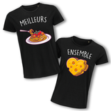 T-shirt couple Meilleur ensemble | pâte fromage - Planetee