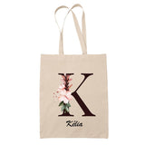 Tote Bag beige Kélia Lettre Fleur - Planetee