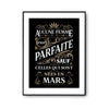 Affiche Mars Femme Parfaite - Planetee