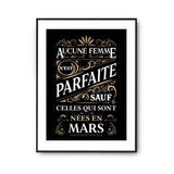 Affiche Mars Femme Parfaite - Planetee