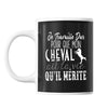 Mug Cheval Je travaille dur - Planetee