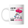 Mug Amour à donner Licorne - Planetee