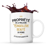 Mug blanc Propriété de la Meilleure Conseillère Beauté - Planetee