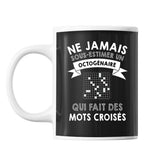 Mug Mots croisés Octogénaire Homme 80 ans - Planetee