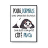 Affiche Panda Dormeuse - Planetee