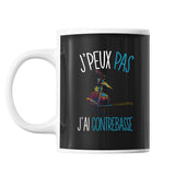 Mug Contrebasse j'peux pas Noir - Planetee