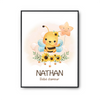 Affiche Nathan bébé d'amour abeille - Planetee