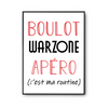 Affiche Warzone C'est ma Routine - Planetee
