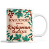 Tasse Noël Rugbyman homme Beige - Planetee