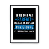 Affiche prénom Christophe homme parfait - Planetee