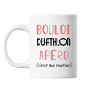 Mug Duathlon C'est ma Routine Blanc - Planetee