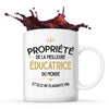 Mug blanc Propriété de la Meilleure Éducatrice - Planetee