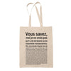 Tote Bag Restauratrice Bonne ou Mauvaise Beige - Planetee