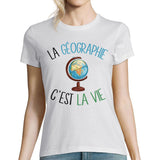 T-shirt femme géographie c'est la vie - Planetee