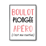 Affiche Plongée C'est ma Routine - Planetee
