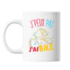 Mug Bmx coloré j'peux pas Blanc - Planetee