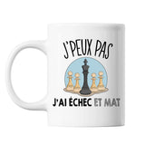 Mug Echec et mat j'peux pas Blanc - Planetee