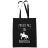 Sac Tote Bag Horse Je peux pas Noir - Planetee