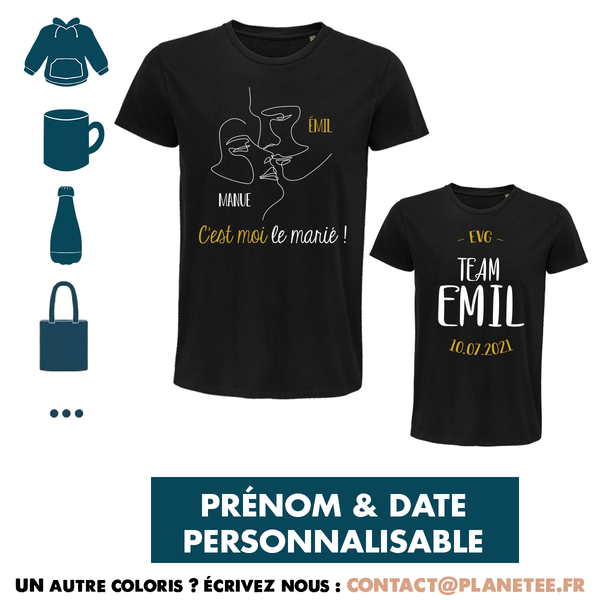 Cadeau Team EVJG EVG Prénoms & Date Personnalisables - Planetee