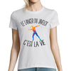 T-shirt femme lancer du javelot c'est la vie - Planetee